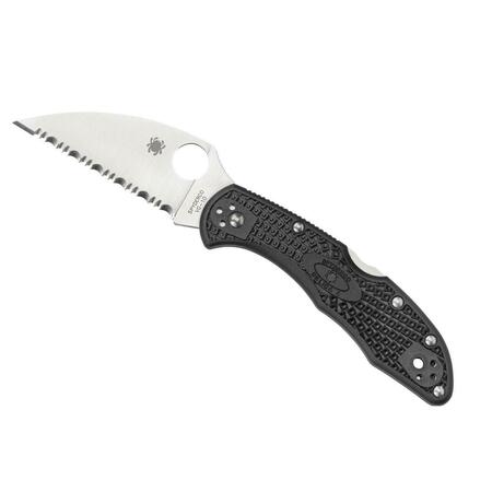 SPYDERCO Delica 4 FRN Wharncliffe Spyder Edge Folder - Black 4015432